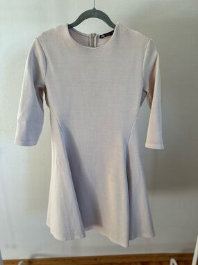 Zara Pale Beige Fit & Flare Dress